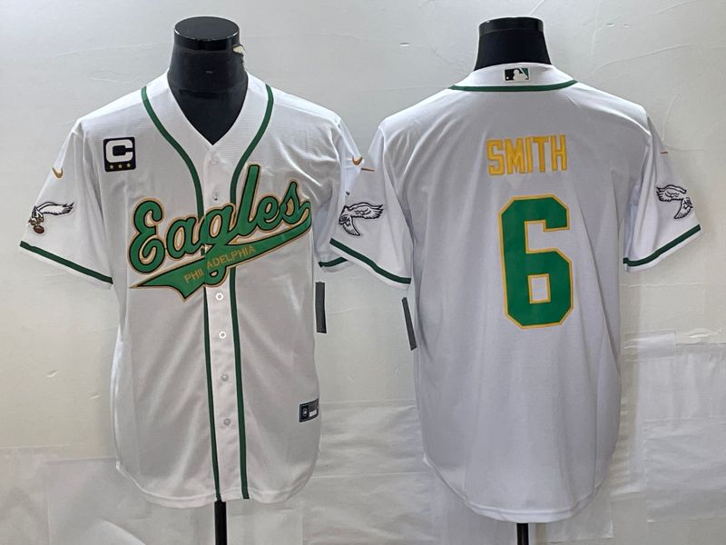 Men Philadelphia Eagles #6 Smith White Nike 2023 Co Branding Game NFL Jersey style 2->philadelphia eagles->NFL Jersey